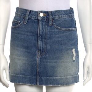 Frame Denim Blue Mini Skirt